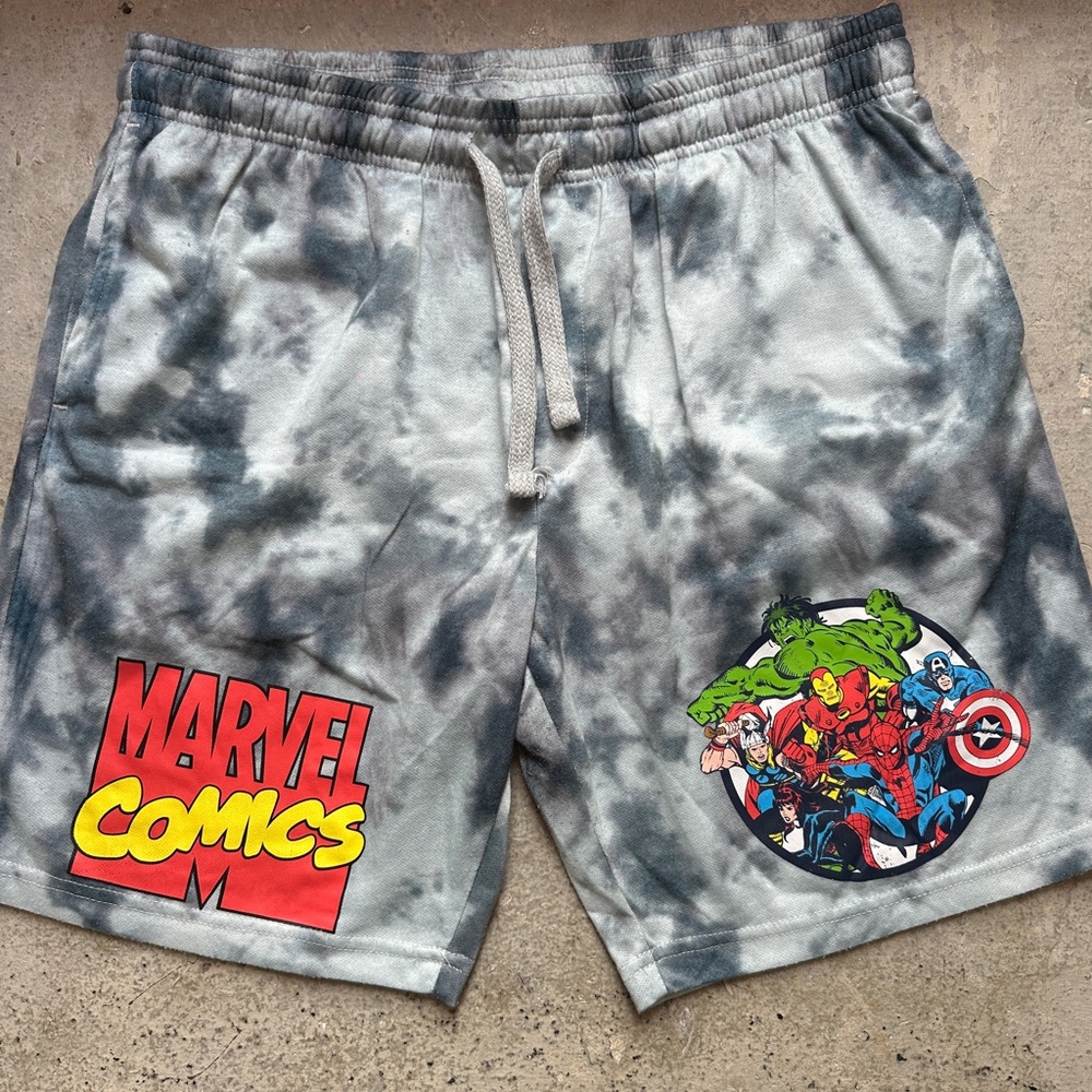 Gray Tie-Dye Men's Shorts